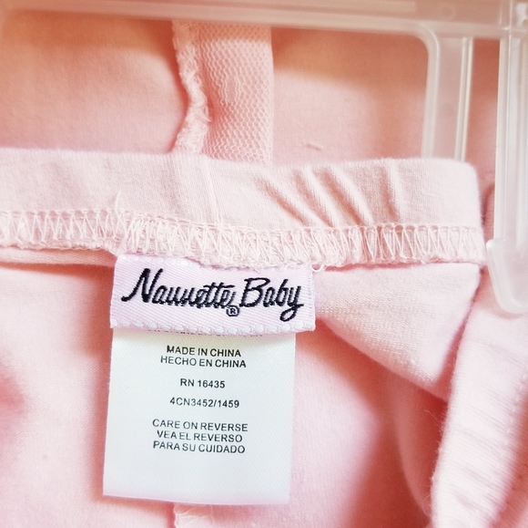 Nannette Baby Peach Rosettes 2-Piece Set Dress and Leggings Baby Girl's 3-6M - Picture 11 of 12